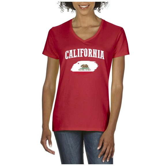 NIB - Women's T-Shirt V-Neck Short Sleeve - California Cali