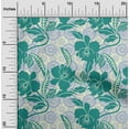 thumbnail image 2 of oneOone Rayon Teal Green Fabric Asian Floral Diy Clothing Quilting Fabric Print Fabric By Yard 56 Inch Wide, 2 of 4