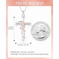 thumbnail image 7 of AWAYTR Floral Cross Necklace, Rose Gold Rhinestone Pendant, Multi-Color Floral Charm, Vintage Faith Jewelry for Women Gift, 7 of 7