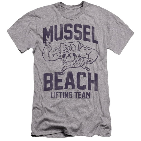 Spongebob Mussle Beach Lifting Team Unisex Adult Canvas Brand T Shirt