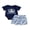 Blue, variant on BemeyourBBs Boys Mother's Day Outfit Father's Day Letter Print Jumpsuit and Shorts