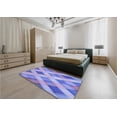 thumbnail image 5 of Ahgly Company Machine Washable Indoor Square Transitional Blue Angel Blue Area Rugs, 5' Square, 5 of 7