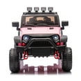 thumbnail image 2 of iYofe 24V Powered Ride on Cars for Toddlers, Ride on Truck for kids Boys Girls Gifts 2-5, Ride on Toys with Remote Control, Bluetooth, Music, LED Light, MP3 Player, 4 Wheel Suspension, Pink, 2 of 10