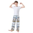 thumbnail image 2 of FORMRS Boys Pajama Pants with Pockets Size 13-14Y Kids Lounge Sleep Bottoms, Winter Village, 2 of 8