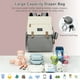 thumbnail image 4 of Mochila Bolsa de pañales multifuncional Mochila Bolsa de lactancia para bebés de viaje resistente al agua Bolsa de mamá de gran capacidad con correas para cochecito 2 bolsillos térmicos para biberones Abanopi Mochila, 4 of 7