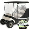 WATERPROOF SUPERIOR BLACK AND TRANSPARENT GOLF CART COVER COVERS ENCLOSURE CLUB CAR, EZGO, YAMAHA, FITS MOST FOUR-PERSON GOLF CARTS