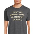 thumbnail image 4 of I Don't Like Morning People Men's Graphic Tee with Short Sleeves, Sizes S-3XL, 4 of 5