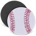 thumbnail image 2 of 2pcs Round Coasters for Truck Cup Holder Insert Decorative Car Accessories Baseball Theme Cute Design, 2 of 2