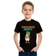 thumbnail image 1 of T-Shirt Décontracté pour Garçons - Design Pixel Art Poulet & Œuf avec Texte "Pucken JOCKEY", Manches Courtes Amples Col Rond, Chemise Noire Lavable en Machine, Tissu Respirant Amusant, Parfait pour Ga, 1 of 6