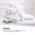 thumbnail image 2 of Muñeco de oso blanco acostado boca abajo, cómodo oso de peluche, almohada de siesta, lindo oso de peluche, 2 of 8