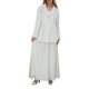thumbnail image 1 of Gibobby Vestido de manga larga para mujer Conjunto de vestido largo elegante de color liso para mujer para la moda de otoño(Blanco,XL), 1 of 5