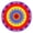 Rainbow Tie Dye, variant on Rainbow Tie Dye Mandala Pattern Round Fitted Tablecloth with Elastic Edge,Dining Table Cover Waterproof,Outdoor Round Tablecloth for Camping,Dining,Indoor and Outdoor