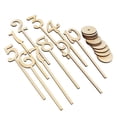 thumbnail image 2 of OULII 10pcs 1-10 Wooden Table Numbers with Holder Base for Wedding Party Decoration, 2 of 8