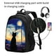 thumbnail image 2 of Balery Cat Under Starry Skies Mochila con carga USB para hombre y mujer - Mochila impermeable y antirrobo para laptop con puerto USB para viajes, trabajo, 2 of 7