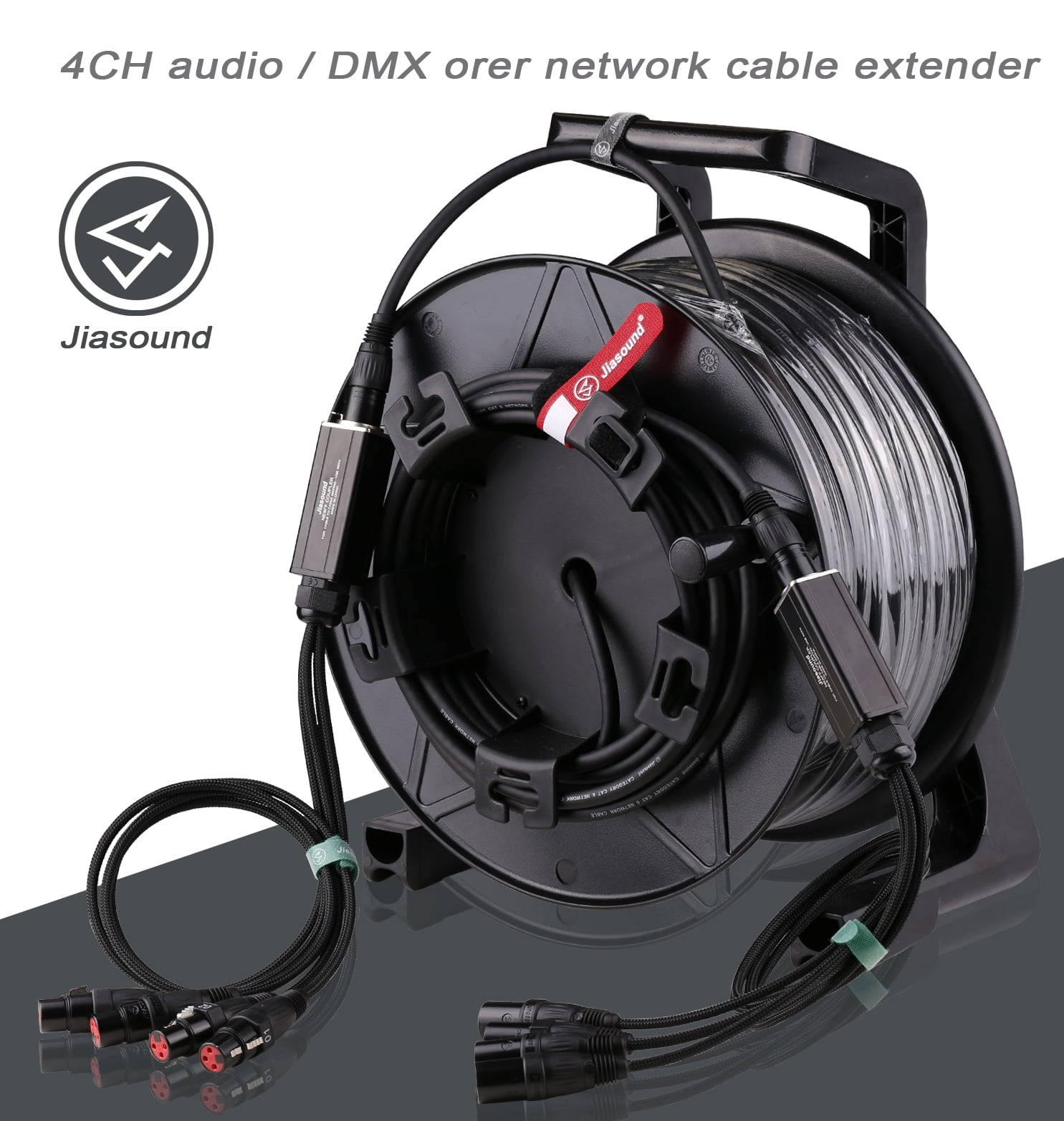 Jiasound  XLR Connector to  Ethernet Cable Auido Snake 4 Channel DMX512 Network Signal Extender