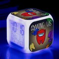 thumbnail image 3 of Reloj despertador LED luminoso con figura de juego, luz de escritorio con destellos coloridos para niños, reloj colorido que cambia de color, 3 of 9