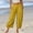 Yellow, variant on RYDCOT Womens High Waist Pants Drawstring Wide Leg Cropped Casual Loose Capris with Pockets for Women Yellow