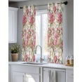 thumbnail image 5 of Pink Spring Floral Sheer Curtains 54 Inch Length 2 Panels Set for Living Room/Bedroom, Vintage Summer Botanical Kitchen Curtains Grommet Semi-Sheer Curtains Drapes Voile Window Treatments 42"x54"x2, 5 of 7