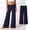 Navy, variant on Kids Girls Yoga Pants Fold Over Low Waisted Sweatpants Wide Leg White Kids Yoga Pants For Girls 5-6 Years
