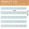 thumbnail image 3 of 5 Rolls Christmas Ribbon 1.5 inch Wide Decorative Ribbon for Gift Wrapping and Holiday Decorations Pink and Blue Stripes, 3 of 7