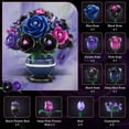 thumbnail image 2 of TERRAMUS Purple Bouquet Building Set, 507 Flower Building Kit, Home Decor Rose Construction Blocks Toy for Ages 12+, 2 of 9