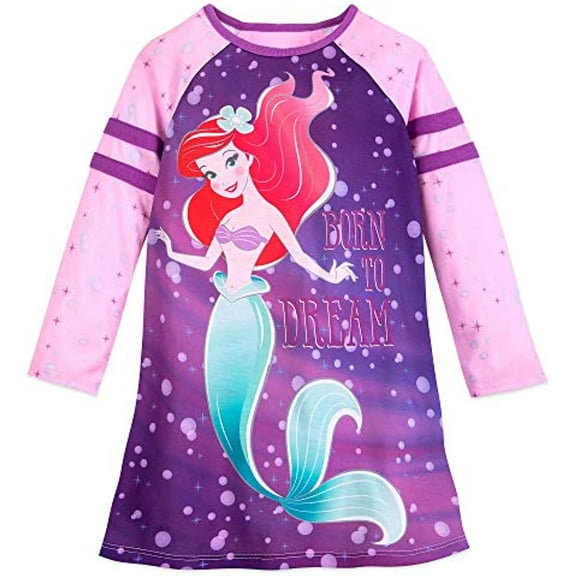 Disney Ariel Long Sleeve Nightshirt for Girls Size 2 Multi