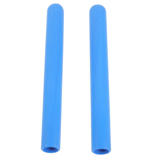 GOOHOCHY 2Ud Cubiertas De Silicona Azul Para Cabezas De Baquetas Con Protección Antideslizante Y Silenciosa