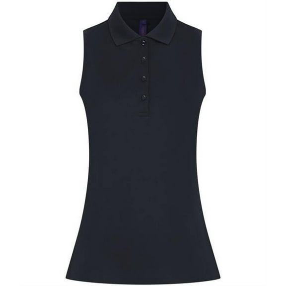 Henbury Womens CoolPlus Sleeveless Polo Shirt