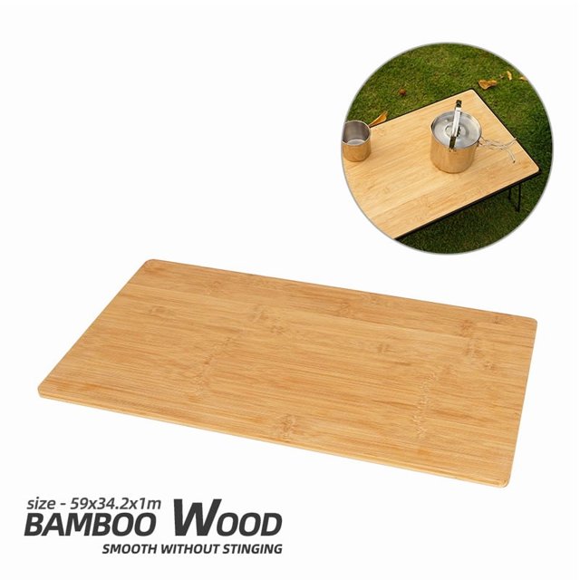 Sturdy Bamboo Foldable Outdoor Table with Drainage System – Lightweight, Space-Saving Design for Camping, Barbecues, Dining & More; Easy Assembly, Portable Mesh Tabletop for Versatile Outdoor Use