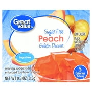 (10 pack) (10 Pack) Great Value Sugar Free Gelatin Dessert, Peach, 0.3 oz