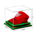 thumbnail image 2 of Versatile Deluxe Clear Acrylic Display Case - Small Rectangle Box Red Risers Turf Base 8.75" x 7.75" x 7" (A006-RR), 2 of 7