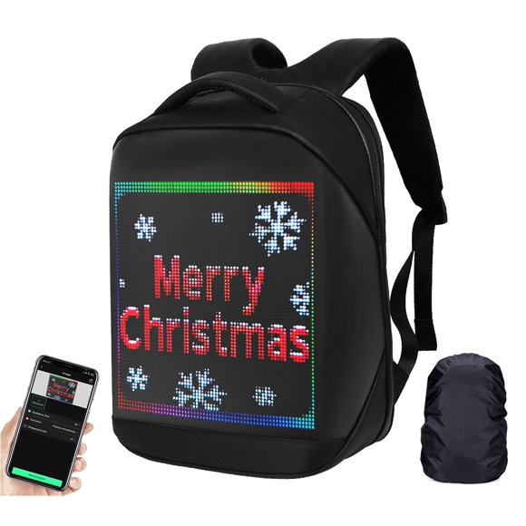 Mochila LED Welaso Smart Bluetooth con letrero LED colorido