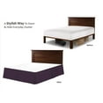 thumbnail image 3 of Brushed Microfiber 1800 Series Bed Skirt Solid 1PC Bed Skirt with 27" Drop (Twin XXL, Purple)- Pleated Sides and Split Corners, Wrinkle & Fade Resistant, Easy to Care, 3 of 5