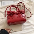 thumbnail image 3 of Bolso Bandolera Likrtyny Con Lazo PU para Mujer Elegante rojo, 3 of 7