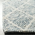 thumbnail image 3 of SAFAVIEH Natura Taegan Geometric Diamonds Area Rug, Ivory/Blue, 6' x 6' Square, 3 of 7