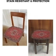 thumbnail image 6 of Red Boho Seat Covers for Dining Room Chairs Set of 4, Stretchy Dining Chair Cushion Covers, Ethnic Flower Pattern Tribal Geometric Print Vintage Furniture Protector Slipcovers for Kitchen, 6 of 6