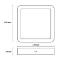 thumbnail image 2 of Estevez Luminaria LED para Sobreponer DRUM SQUARE ECO 12W 6500K Blanco, 2 of 7