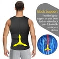 thumbnail image 6 of hwoehyo Men's Neoprene Casual Sleeveless Solid Print Zippered Tank Top, XL, 6 of 21