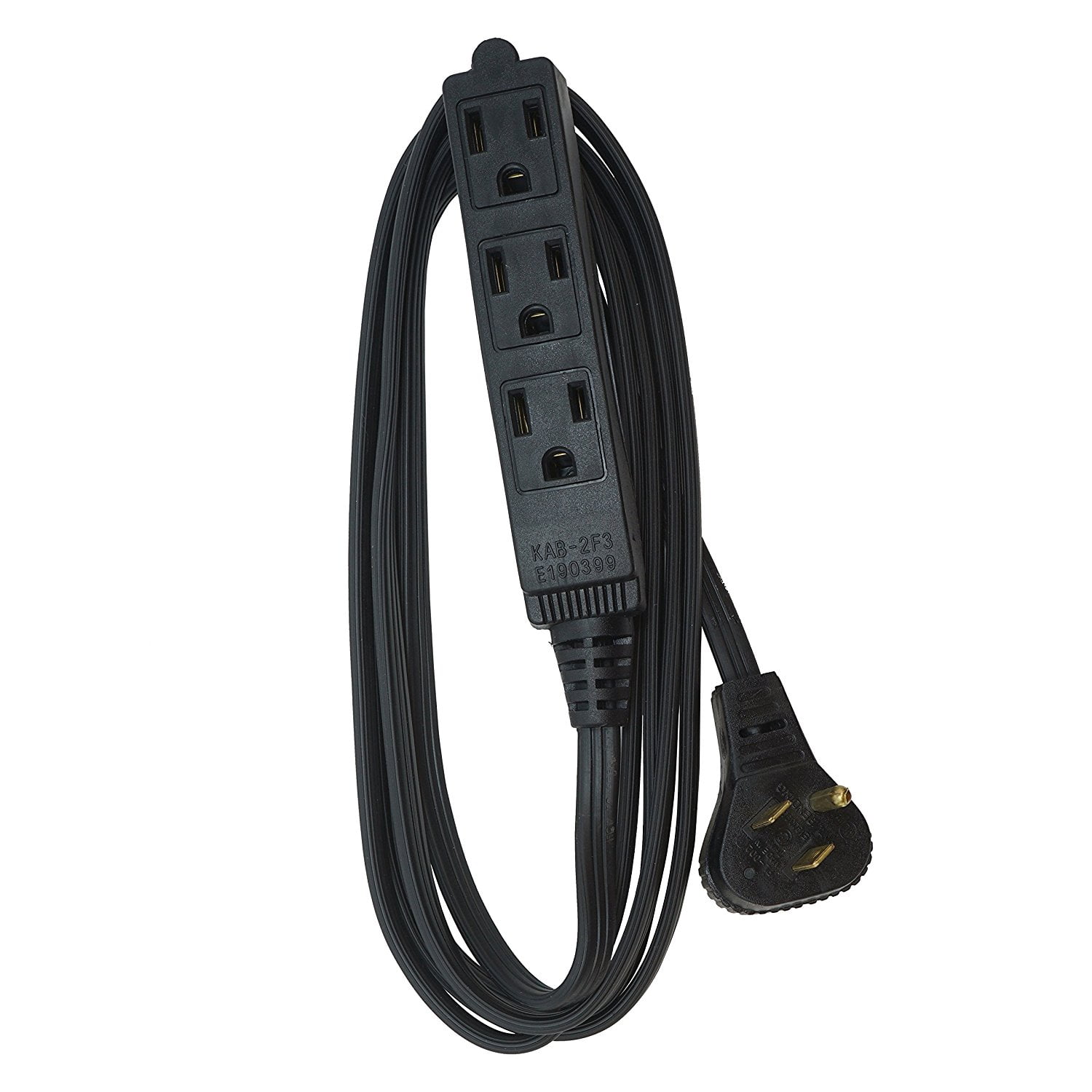 Black Coleman Cable 0260 8-Feet 16/3 SJTW General Purpose Extension Cords 