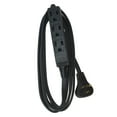 SlimLine 2243 Flat Plug 8' Extension Cord, 3Wire, Black, 2 PACK