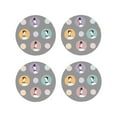 thumbnail image 2 of Kll Round Shape Drink Coasters Set Of 4,Pu Leather Absorbent Coasters Set Decorative Coffee Cup Coasters Housewarming Gift For Home Decor-Cute Geese, 2 of 9