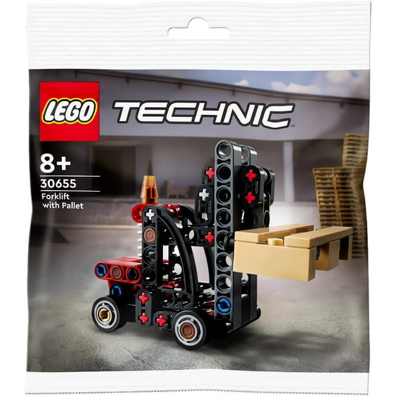 LEGO Forklift with Pallet for 3  Years Polybag Block Building Set