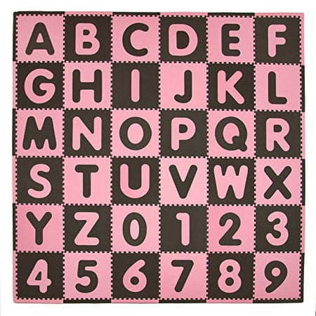 Tadpoles Playmat Set, 36pc, ABC, Pink/Brown