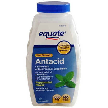 equate antacid strength chewable tablets 1000mg count ultra