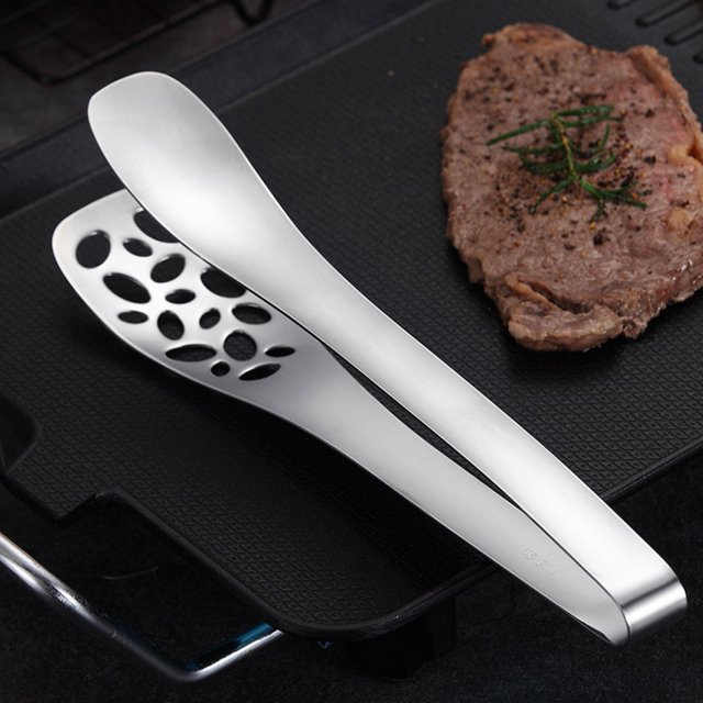 Food Clip-Stainless Steel Food Clip Barbecue Buffet Food Clip Kitchen Clip Tableware