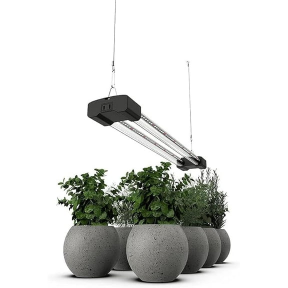 FGERFE-BoostGro LED Grow Light Full Spectrum Linkable 5000K Daylight   660nm Red Indoor Plant Lighting Fixture (2 FT, Black)