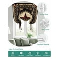 thumbnail image 2 of Western Stars Brown Tie Up Curtains for Windows 63 Inch Length Balloon Curtains Kitchen Adjustable Balloon Window Shade Farmhouse Country Vintage Wood Grain Tie Up Bathroom Curtain Window 46"x63", 2 of 6