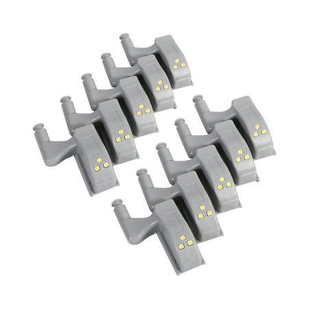 

10Pcs LED Hinge Light for Cabinets and Closets - Warm/Cool White Easy Installation Motion Sensor Activated Perfect for Home Kitchen Wardrobes[WHITE LIGHT]