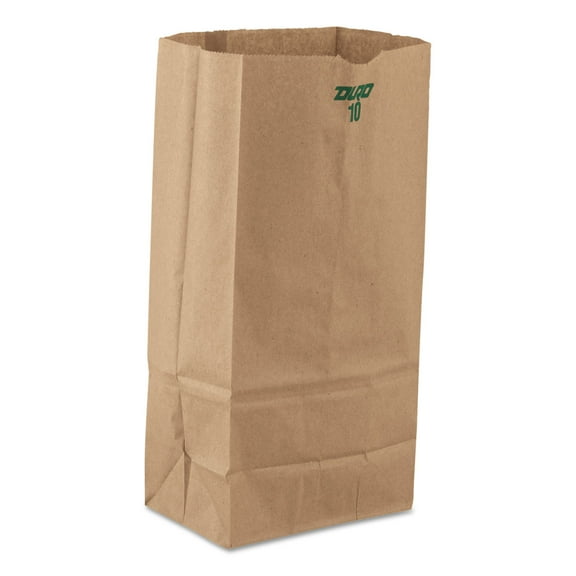 General #10 Paper Grocery Bag 35lb Kraft Standard 6 5/16 x 4 3/16 x 12 3/8 2000 bags GK10