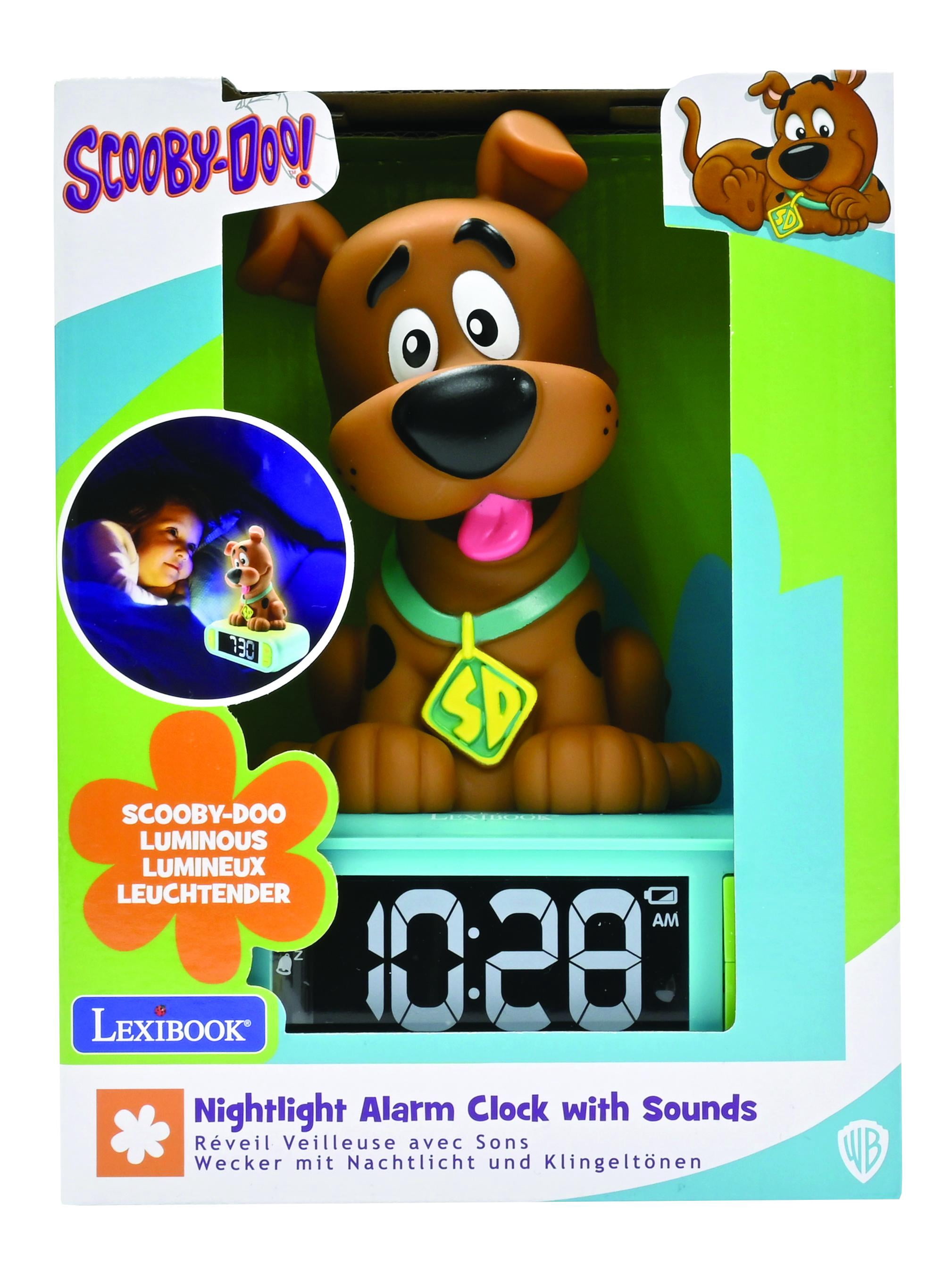 Lexibook - Scooby-Doo Digital Alarm Clock with Night Light Snooze, Clock, Luminous Scooby-Doo, Blue Colour